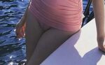 Karen Gillan Showing her Landing Strip in her Pink Bikini - 